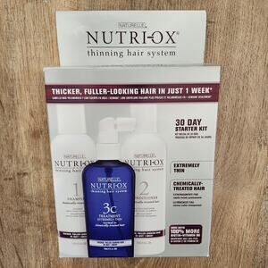 Nutri-Ox Thinning Hair System 30 Day Starter Kit 3C Treatment + Shampoo/Cond NEW